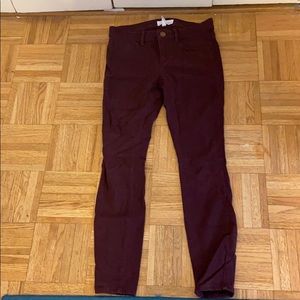 Loft sateen skinny jeans